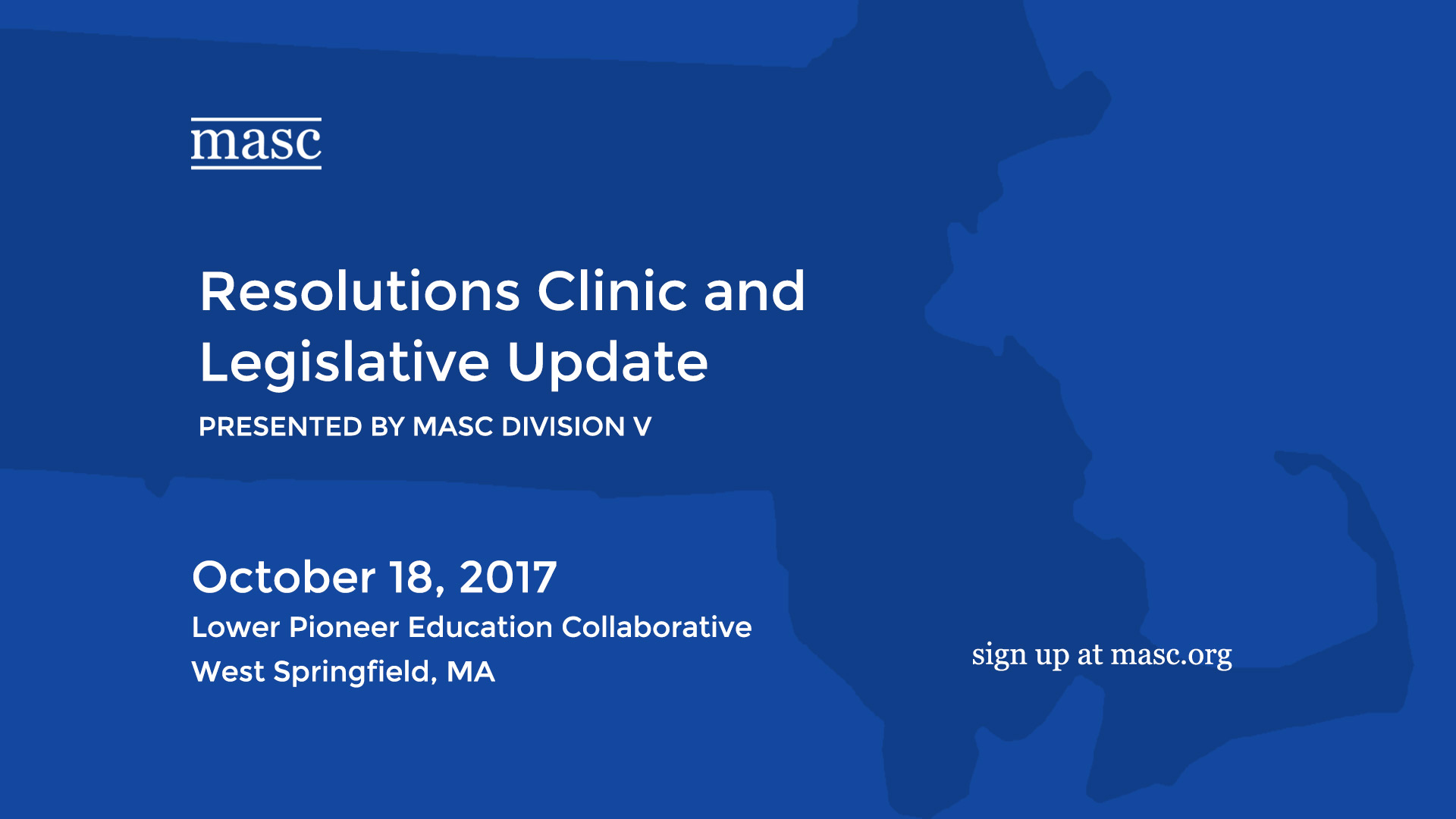 Division V Resolutions Clinic Cover Graphic
